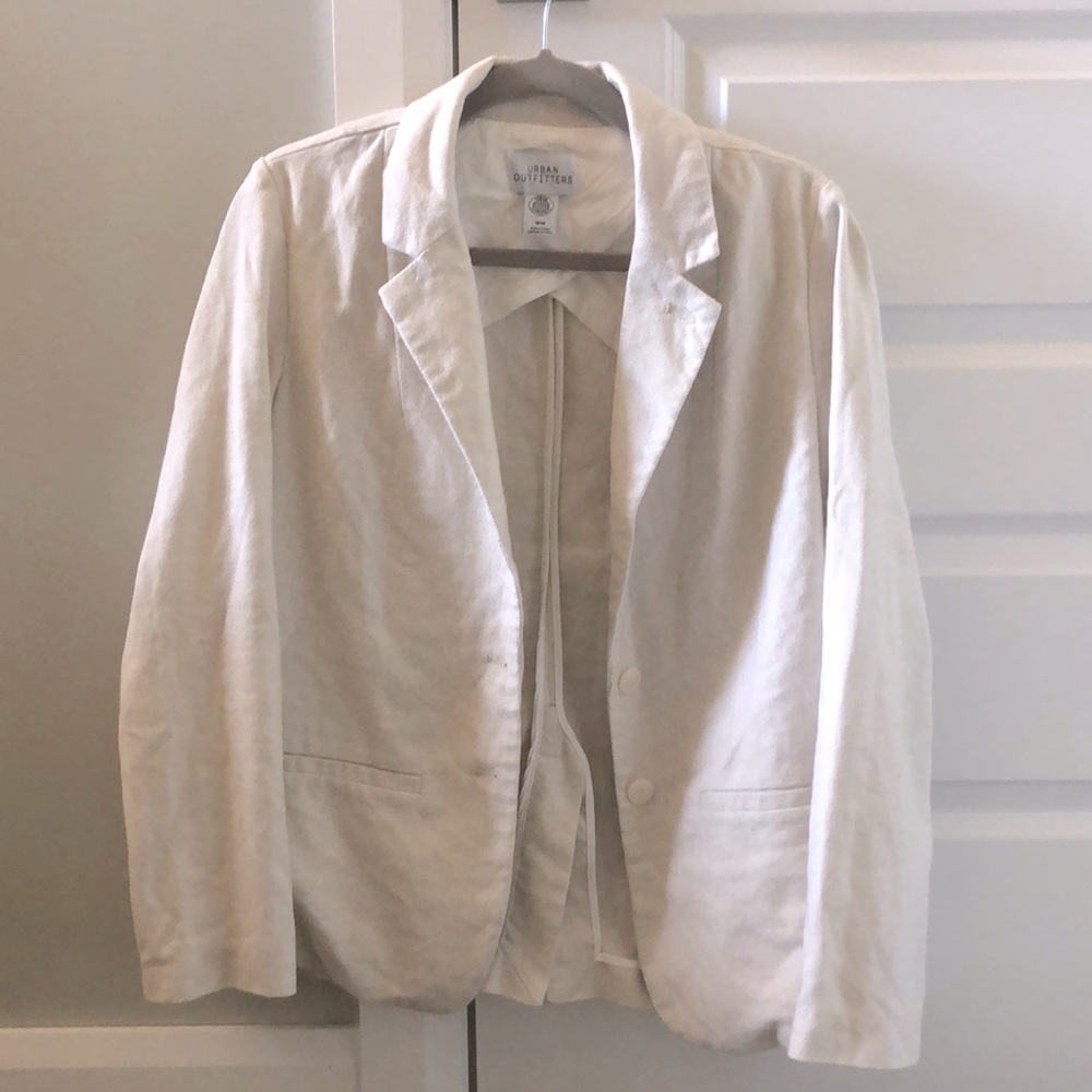 Tan linen blazer